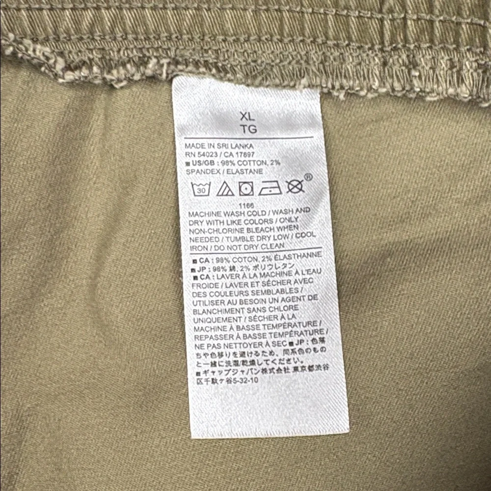 Banana Republic High Rise Utility Relaxed Chino Shorts Olive Green XL - Picture 7 of 7